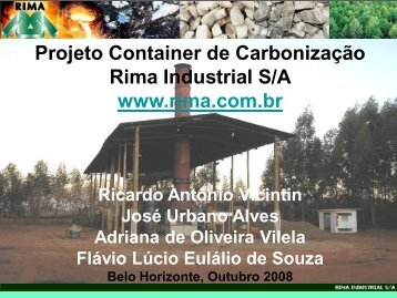 Projeto Container de Carbonização Rima Industrial S/A ... - Sindicarv