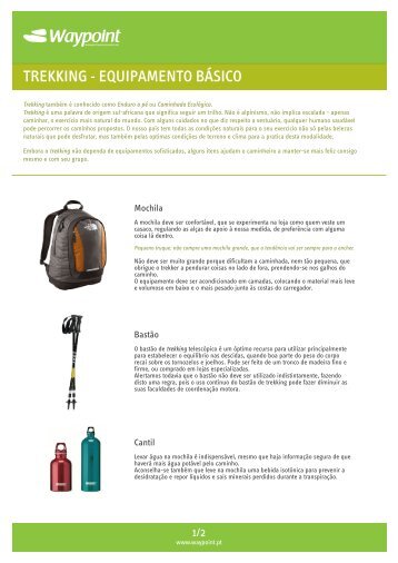 TREKKING - EQUIPAMENTO BÁSICO - Waypoint