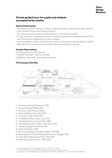 Information for groups of pupils and students pdf - Vitra Design ...