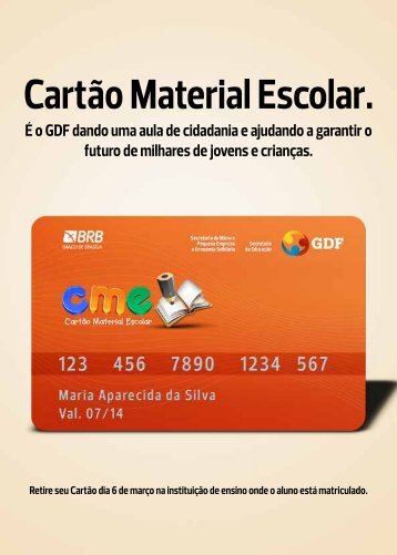 Cartão Material Escolar.