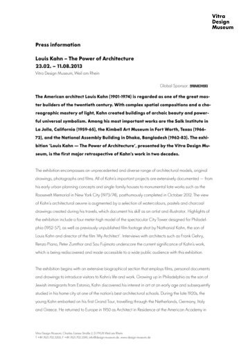Louis Kahn long Press Information pdf - Vitra Design Museum