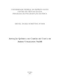 Ativação Química do Carvão de Casca de Arroz ... - CCE/UFES