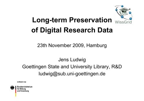 Long-term Preservation of Digital Research Data - Desy