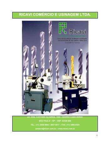 Catálogo 2009 - Ricavi Comércio e Usinagem Ltda
