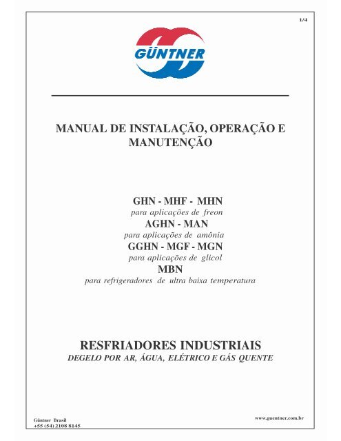 manual resfriadores industriais por 2012 - Refrigeração Industrial