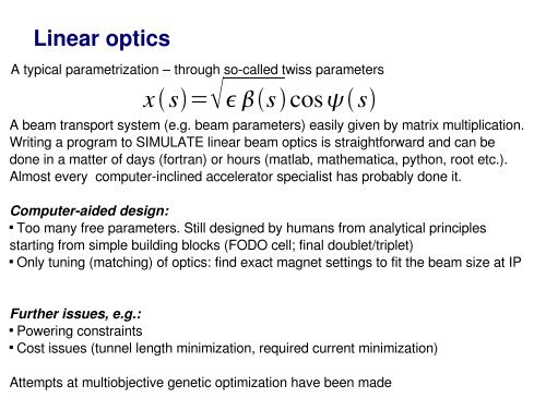 Computing for accelerator physics Ilya Agapov, 7/12/09, DESY  ...