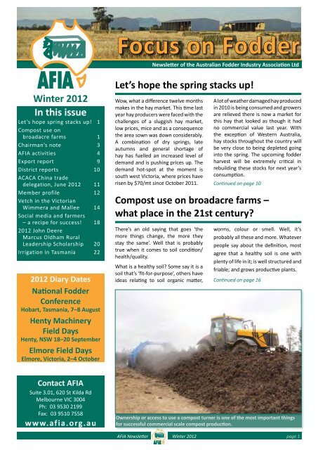 Focus on Fodder - Australian Fodder Industry Association