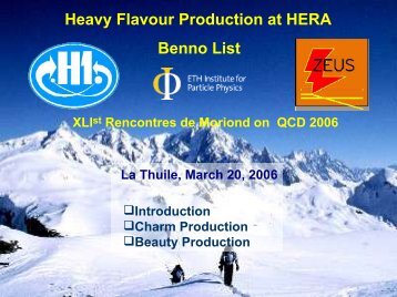 Heavy Flavour Production at HERA Benno List - Desy