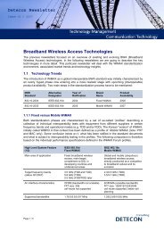 Detecon Newsletter Broadband Wireless Access Technologies