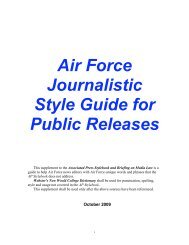 Air Force Journalistic Style Guide for Public Releases - 379th Air ...