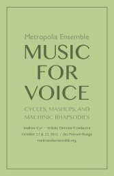 cYcLes, mAsHuPs, AND mAcHiNic rHAPsoDies - Metropolis ...