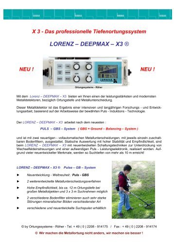 LORENZ â DEEPMAX â X3 Â® - Detector-Scout
