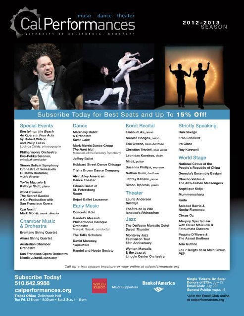 the berkeley rep magazine - Berkeley Repertory Theatre