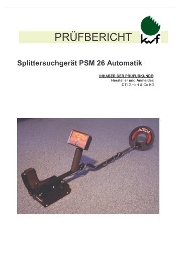 PRÜFBERICHT - Detector-Scout