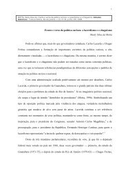 Frente e verso da política carioca - CPDOC - Fundação Getulio Vargas
