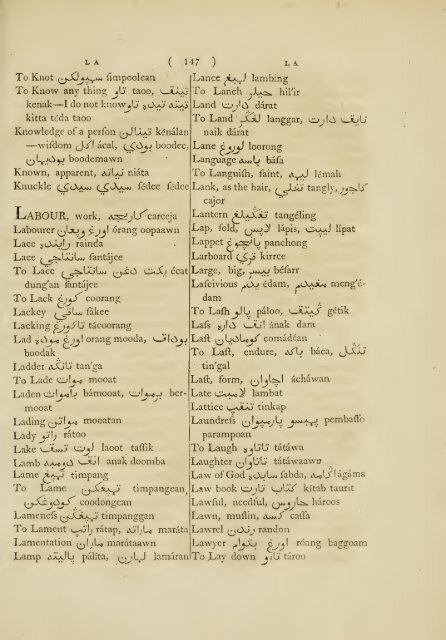 A dictionary of the Malay tongue, as spoken in the ... - Sabrizain.org