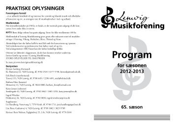 Program 2012-13 - Lemvig Musikforening