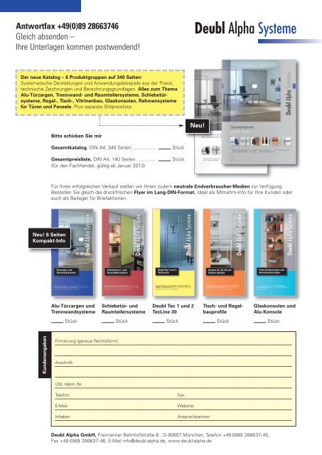 Deubl Alpha Systeme - Deubl Alpha GmbH