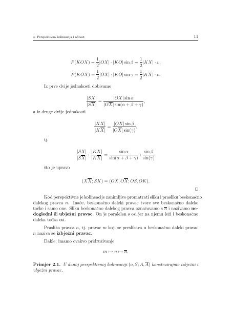 1. PROJICIRANJE - Pmf