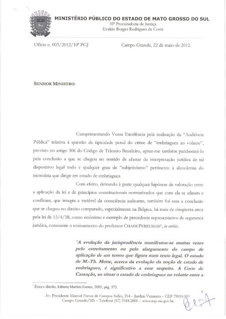 Ofício recebido - Dr. Evaldo Borges Rodrigues da Costa - STF