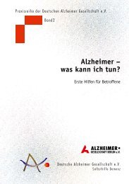 Alzheimer â was kann ich tun? - Deutsche Alzheimer Gesellschaft e.V.