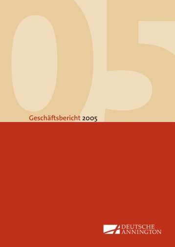 Geschäftsbericht 2005 - Deutsche Annington