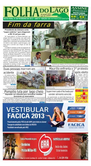 Ed. 192 - Jornal Folha do Lago
