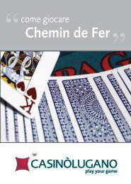 regolamento dello Chemin de Fer - Casinò Lugano