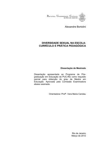 BORTOLINI, Alexandre. Diversidade Sexual na Escola