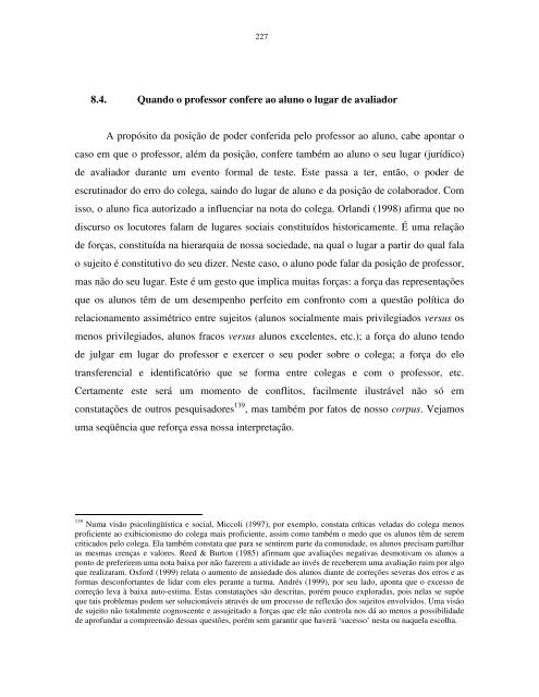 Processo discursivo e subjetividade: vozes ... - Maralice Neves