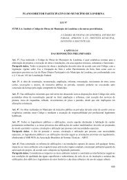 Código de Obras com propostas - Londrina - Estado do Paraná