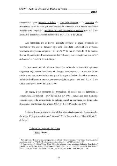 Código da Insolvência e da Recuperação de Empresas - DGAJ