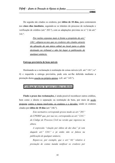 Código da Insolvência e da Recuperação de Empresas - DGAJ