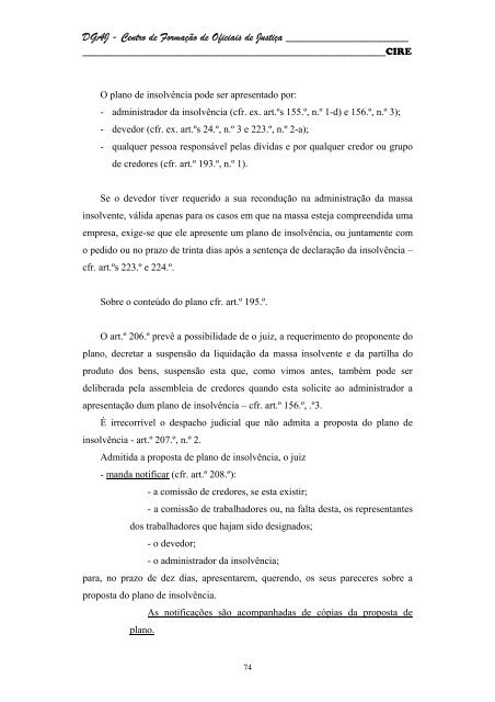 Código da Insolvência e da Recuperação de Empresas - DGAJ