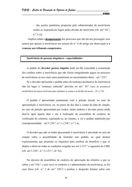 Código da Insolvência e da Recuperação de Empresas - DGAJ