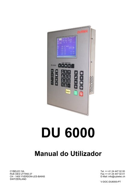 Manual de Operação - DU6000