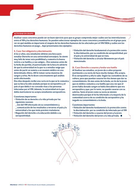 el vih/sida y los derechos humanos - HIV/AIDS Clearinghouse ...