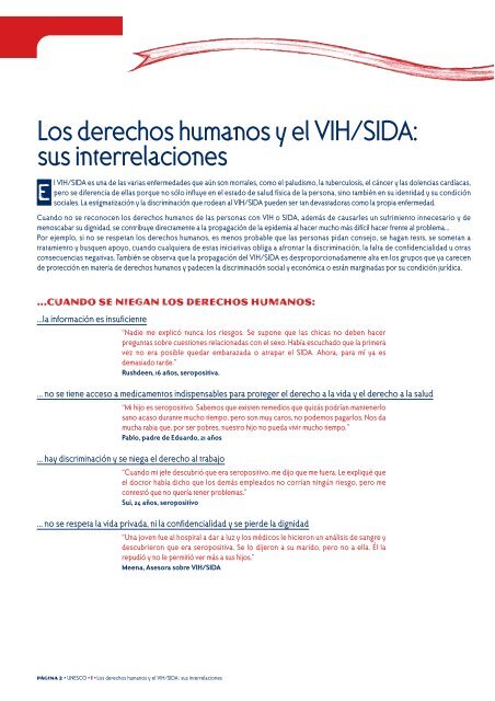 el vih/sida y los derechos humanos - HIV/AIDS Clearinghouse ...