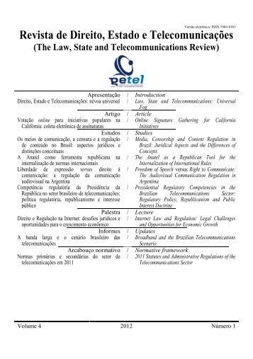 2012 - Grupo de Estudos em Direito das Telecomunicações