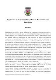 Regulamento de Ocupação do Espaço Público, Mobiliário Urbano e ...