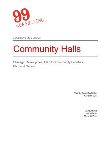 Community Halls Strategy - Redland City Council