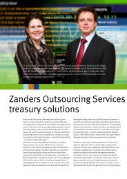 Zanders Outsourcing Services offers tailore treasury solutions