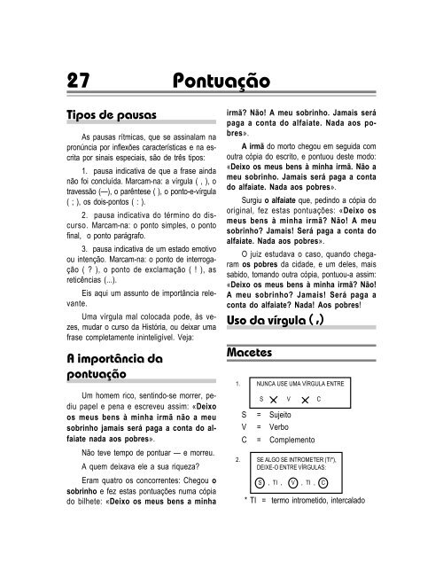 reticências - frases - Pesquisa Google  Portugues para concurso, Aula de  português, Português concurso