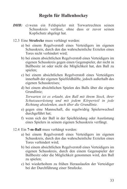Hallen-Regeln 2005/06 (PDF) - Deutscher Hockey Bund e.V.