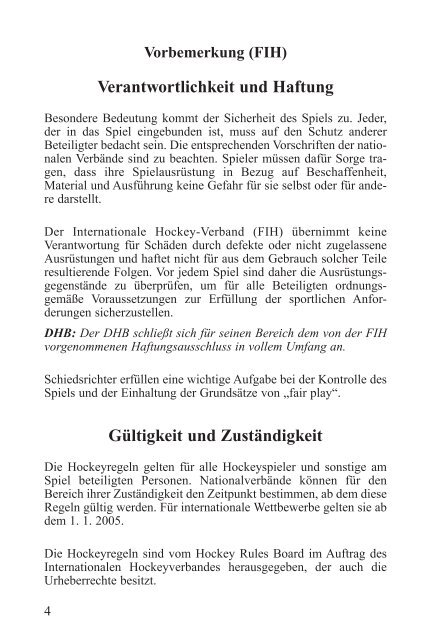 Hallen-Regeln 2005/06 (PDF) - Deutscher Hockey Bund e.V.