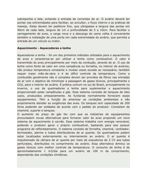 Instalações Para Frangos de Corte - Atividaderural.com.br