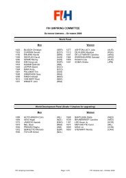 FIH UMPIRING COMMITTEE - Deutscher Hockey Bund e.V.