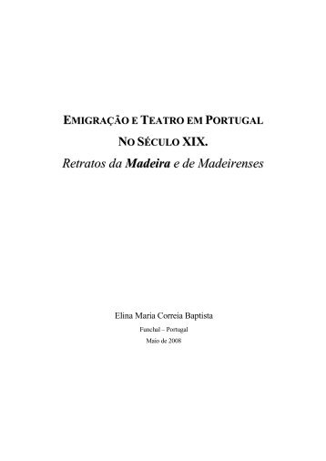 Emigração - DigitUMa - Universidade da Madeira