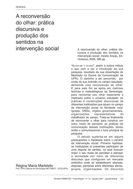 A reconversão do olhar: prática discursiva e produção dos sentidos ...