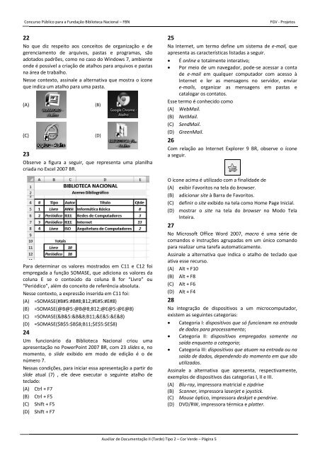 Auxiliar de Documentação II - Tipo 2 - FGV Projetos